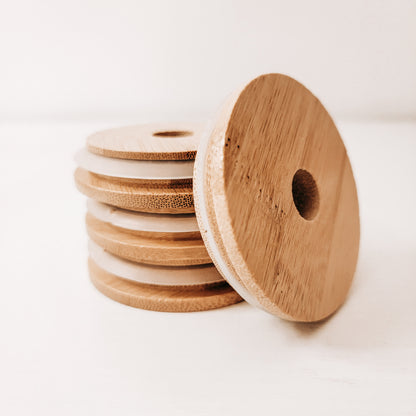 Bamboo Lids for Glass Can