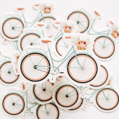 Floral Bicycle Sticker