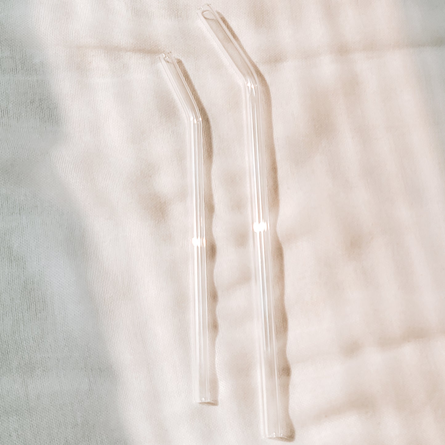 Bent Glass Straw 10in